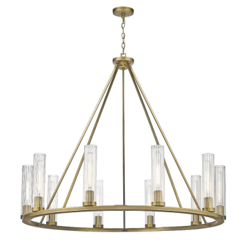 Z-Lite Beau 10-Light Chandelier - 120V - Rubbed Brass