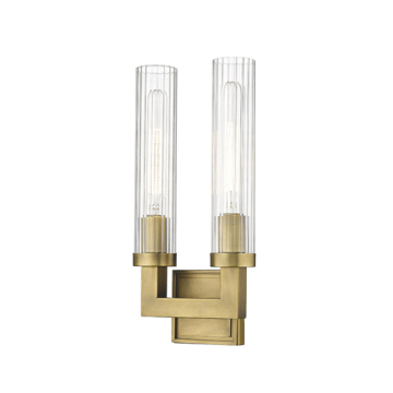 Z-Lite Beau 2-Light Wall Sconce - 120V - Rubbed Brass