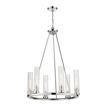 Z-Lite Beau 6-Light Chandelier - 120V - Polished Nickel