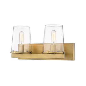 Z-Lite Callista 2-Light Vanity - 120V - Rubbed Brass