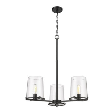 Z-Lite Callista 3-Light Chandelier - 120V - Matte Black
