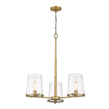 Z-Lite Callista 3-Light Chandelier - 120V - Rubbed Brass