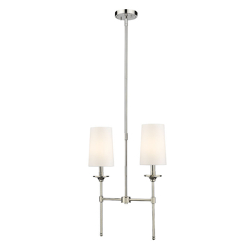 Z-Lite Emily 2-Light Linear Chandelier - 120V - Polished Nickel