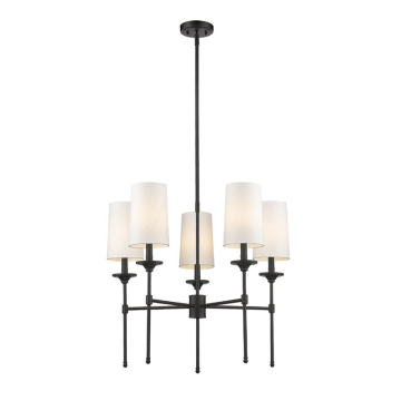 Z-Lite Emily 5-Light Chandelier - 120V - Matte Black