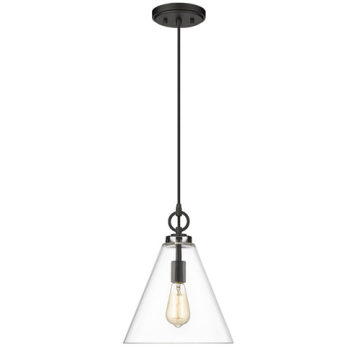 Z-Lite Harper 12" 1-Light Pendant - 120V - Matte Black