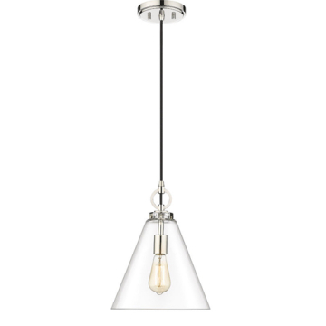 Z-Lite Harper 12" 1-Light Pendant - 120V - Polished Nickel