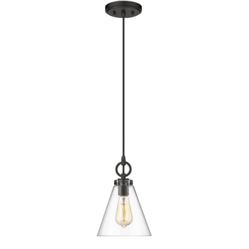Z-Lite Harper 8" 1-Light Pendant - 120V - Matte Black
