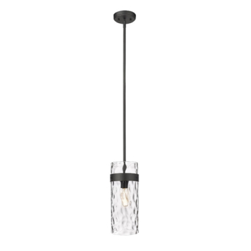 Z-Lite Fontaine 7" 1-Light Pendant - 120V - Matte Black