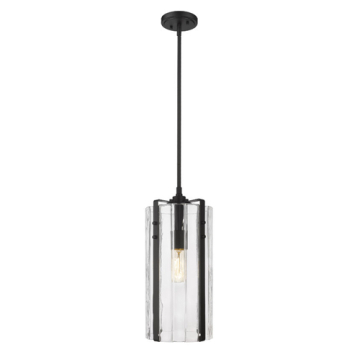 Z-Lite Alverton 8" 1-Light Pendant - 120V - Matte Black