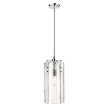 Z-Lite Alverton 8" 1-Light Pendant - 120V - Polished Nickel