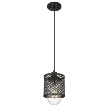 Z-Lite Kipton 6" 1-Light Pendant - 120V - Matte Black