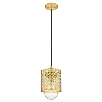 Z-Lite Kipton 6" 1-Light Pendant - 120V - Rubbed Brass