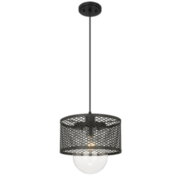 Z-Lite Kipton 11" 1-Light Pendant - 120V - Matte Black