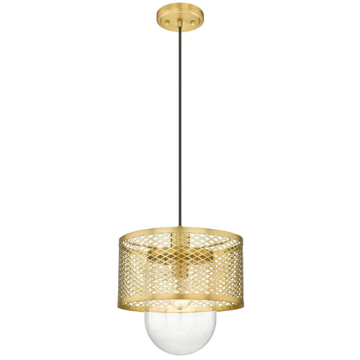 Z-Lite Kipton 11" 1-Light Pendant - 120V - Rubbed Brass
