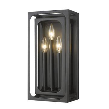 Z-Lite Easton 3-Light Wall Sconce - 120V - Matte Black