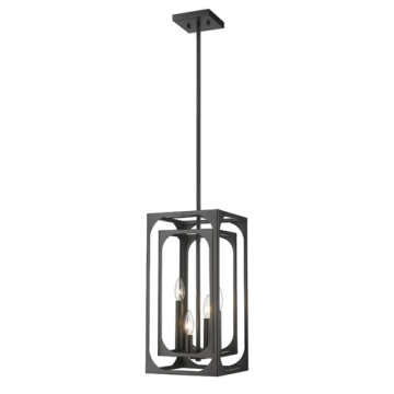 Z-Lite Easton 4-Light Chandelier - 120V - Matte Black