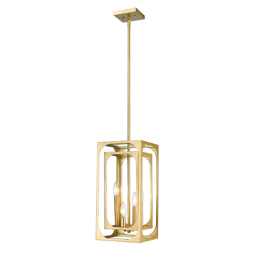 Z-Lite Easton 4-Light Chandelier - 120V - Rubbed Brass
