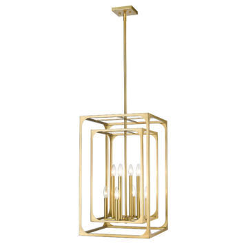 Z-Lite Easton 8-Light Chandelier - 120V - Rubbed Brass