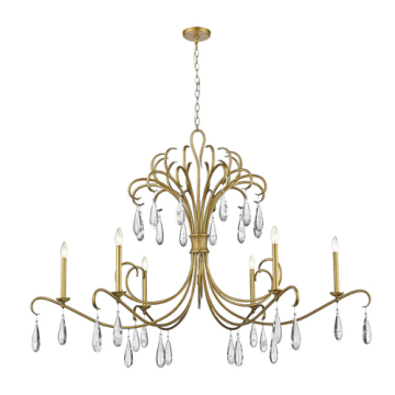 Z-Lite Amara 59" 6-Light Chandelier - 120V - Gilded Gold