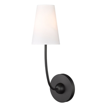 Z-Lite Shannon 1-Light Wall Sconce - 120V - Matte Black