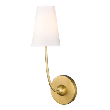 Z-Lite Shannon 1-Light Wall Sconce - 120V - Rubbed Brass