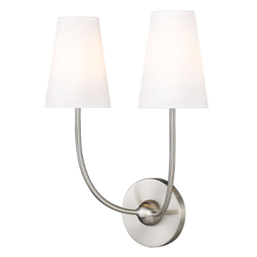 Z-Lite Shannon 2-Light Wall Sconce - 120V - Brushed Nickel