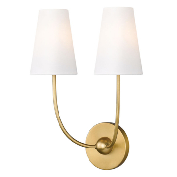 Z-Lite Shannon 2-Light Wall Sconce - 120V - Rubbed Brass