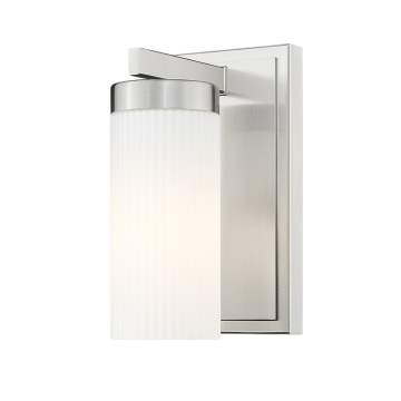 Z-Lite Danica 1-Light Wall Sconce - 120V - Brushed Nickel / White