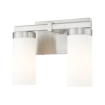 Z-Lite Danica 2-Light Vanity - 120V - Brushed Nickel / White