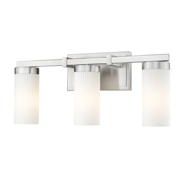 Z-Lite Danica 3-Light Vanity - 120V - Brushed Nickel / White