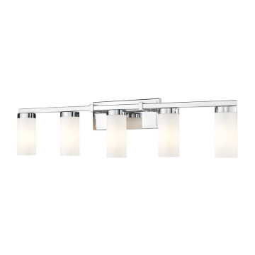 Z-Lite Danica 5-Light Vanity - 120V - Chrome / White