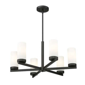 Z-Lite Danica 6-Light Chandelier - 120V - Matte Black