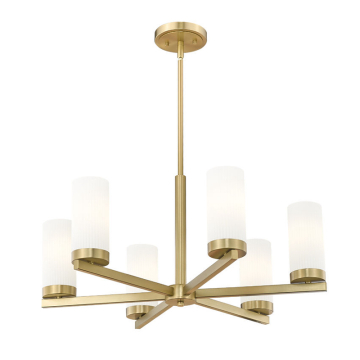 Z-Lite Danica 6-Light Chandelier - 120V - Modern Gold