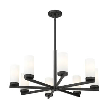 Z-Lite Danica 8-Light Chandelier - 120V - Matte Black
