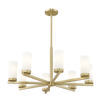 Z-Lite Danica 8-Light Chandelier - 120V - Modern Gold
