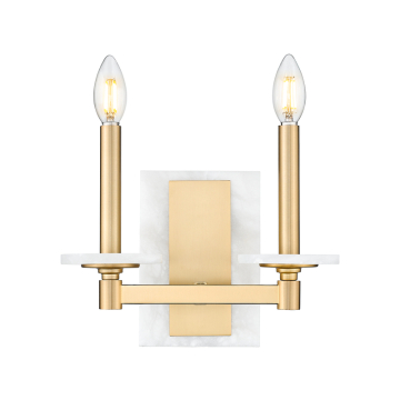 Z-Lite Kaden 2-Light Wall Sconce - 120V - Modern Gold / Alabaster