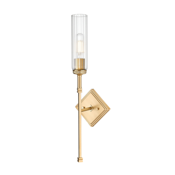 Z-Lite Esme 1-Light Wall Sconce - 120V - Modern Gold / Clear