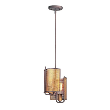 Maxim Lighting Caspian 2-Light Pendant - 120V - Oil Rubbed Bronze / Antique Brass