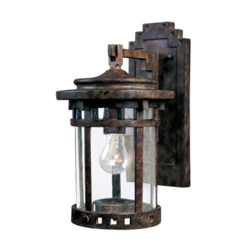 Maxim Lighting Santa Barbara Die Cast 1-Light Medium Outdoor Wall Lantern - 120V - Sienna