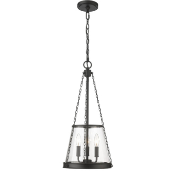 Z-Lite Prescott 3-Light Pendant - 120V - Matte Black