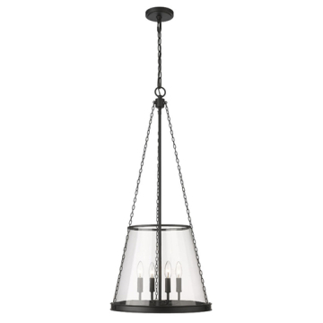Z-Lite Prescott 4-Light Pendant - 120V - Matte Black