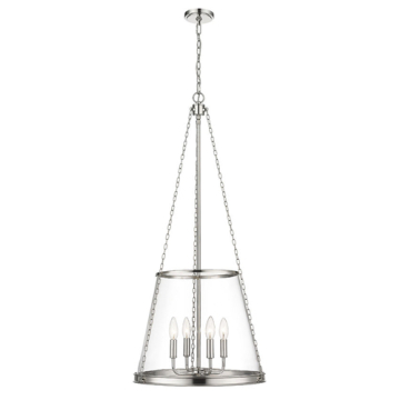 Z-Lite Prescott 4-Light Pendant - 120V - Polished Nickel