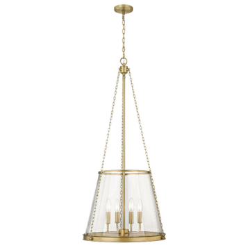 Z-Lite Prescott 4-Light Pendant - 120V - Rubbed Brass