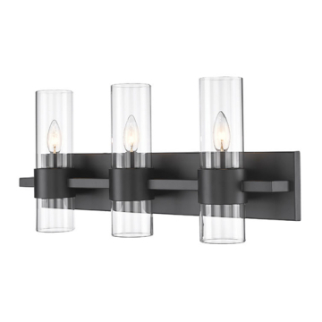 Z-Lite Lawson 3-Light Vanity - 120V - Matte Black