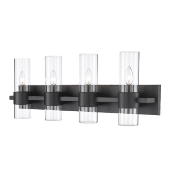 Z-Lite Lawson 4-Light Vanity - 120V - Matte Black