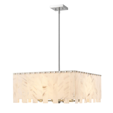 Z-Lite Viviana 26" 8-Light Chandelier - 120V - Polished Nickel