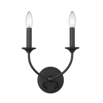 Z-Lite Arabella 2-Light Wall Sconce - 120V - Matte Black