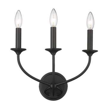 Z-Lite Arabella 3-Light Wall Sconce - 120V - Matte Black