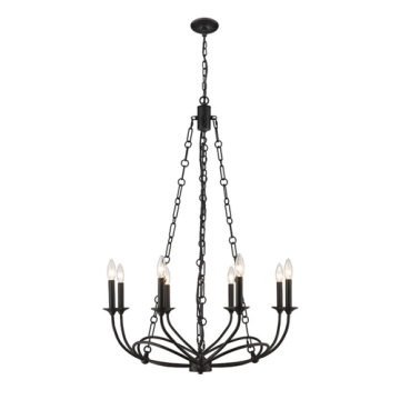 Z-Lite Arabella 8-Light Chandelier - 120V - Matte Black