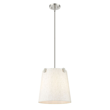 Z-Lite Weston 3-Light Pendant - 120V - Brushed Nickel / Cream